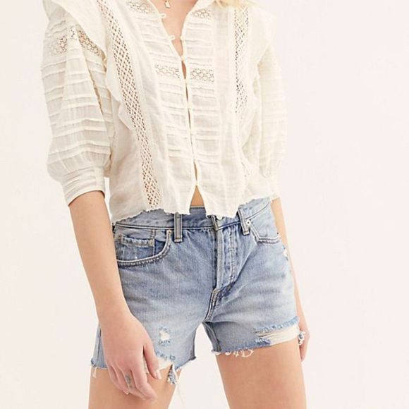 Free People Pants - Free People Sofia Jean Shorts Midrise 30 NWT